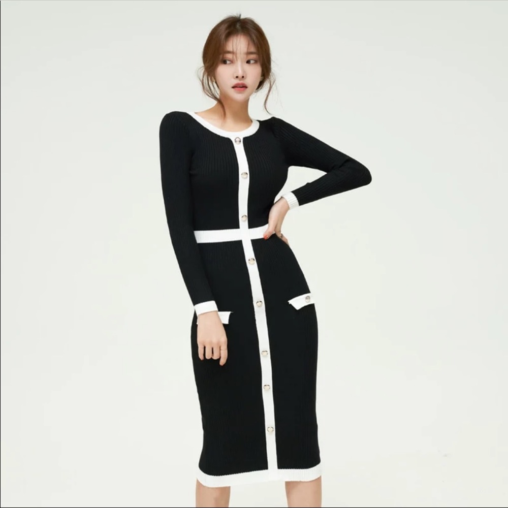 Bodycon Sheath Office Sweater Dress